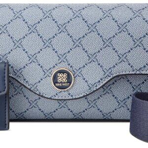 Elegant Nalini Crossbody Flap Bag in Chambray/Navy - Lightweight Organizer